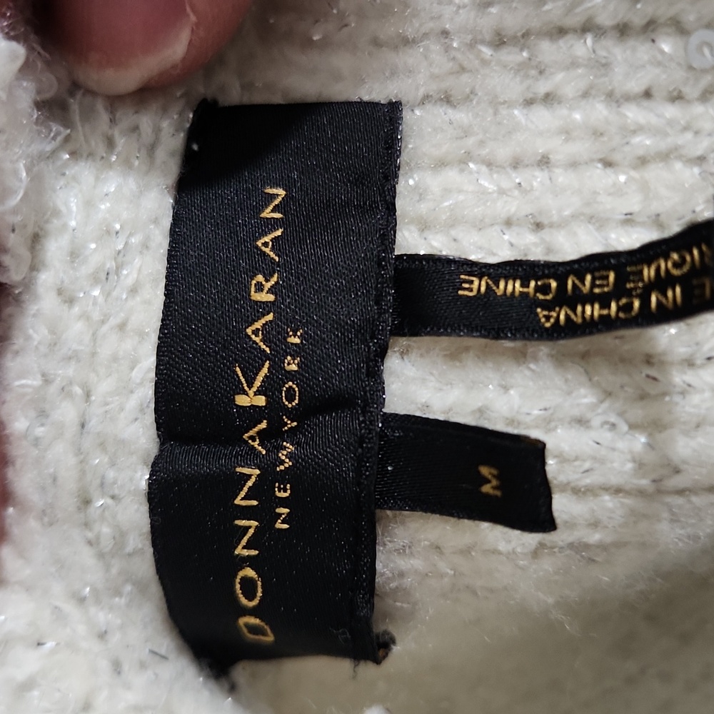 Donna Karan Embellished Crop Sweater